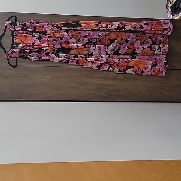 Eliza J Chiffon Floral Maxi Dress Empire Waist-Size 8 - Picture 1 of 16